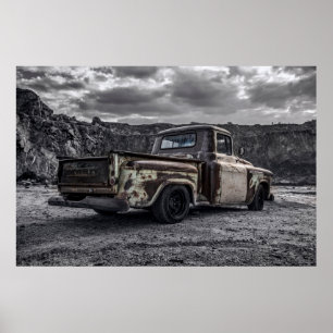 Poster Do Patina de Chevrolet caminhão 1956 de