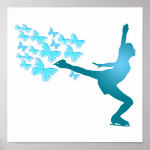 poster do patinagem no gelo do butterflyskater