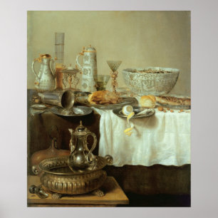 Póster Do pequeno almoço vida ainda, 1638