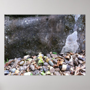 Póster Do "Petroglyph do homem arco-íris", Maui, Havaí