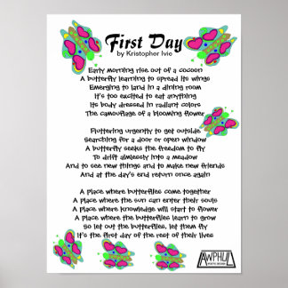Poster do Poema do Primeiro Dia (16x12)