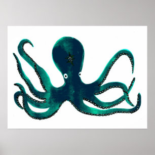 Poster do polvo de água-marinha