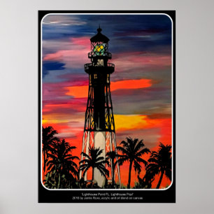 Póster Do "ponto FL farol, pop do farol!" pintura sobre