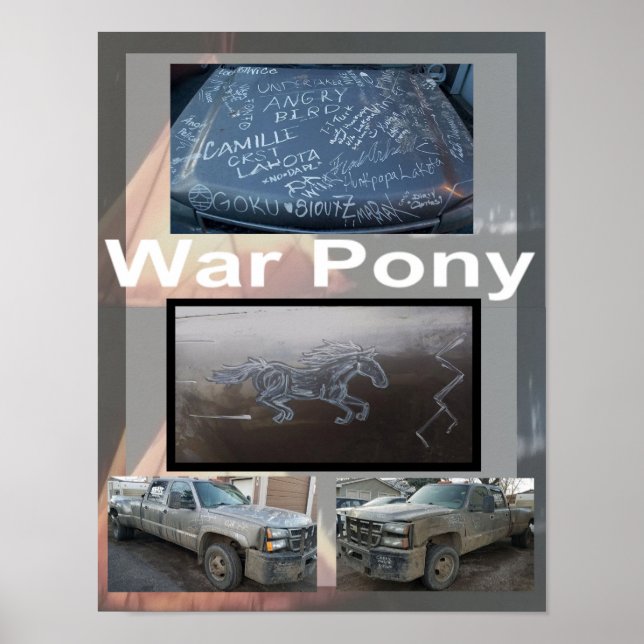 Poster do Pony de Guerra (Frente)