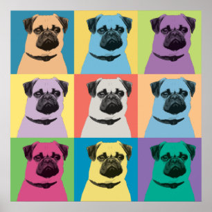 Poster do pop art do Pug