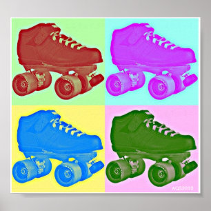Poster do pop art do skate de Derby