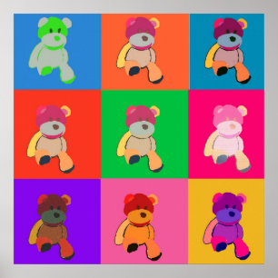 Poster do pop art do urso de ursinho