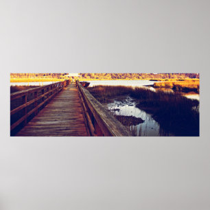 Poster do por do sol 36x12 de South Carolina