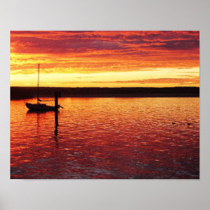 Poster do por do sol da baía de Morro