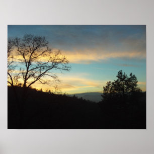 Poster do por do sol da seta do lago