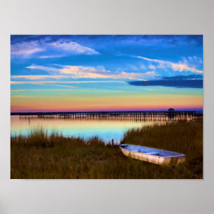 Poster do por do sol de Chincoteague