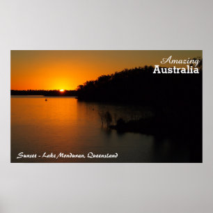 Poster do pôr do sol do lago Monduran