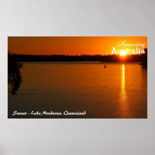 Poster do pôr do sol do lago Monduran