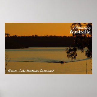 Poster do pôr do sol do lago Monduran