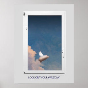 poster do porco do vôo - 24 x 32 avançam