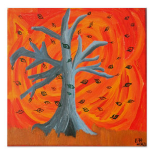 Póster Do "poster 20x20 de pintura acrílico da queda