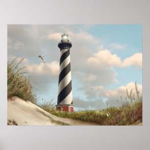Póster Do "poster da luz de Hatteras cabo" de Alan Giana