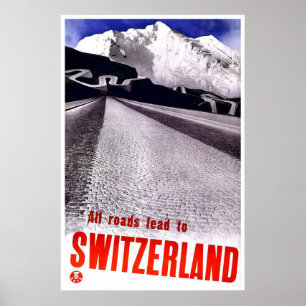 Poster Do "poster de viagens suíço vintage "