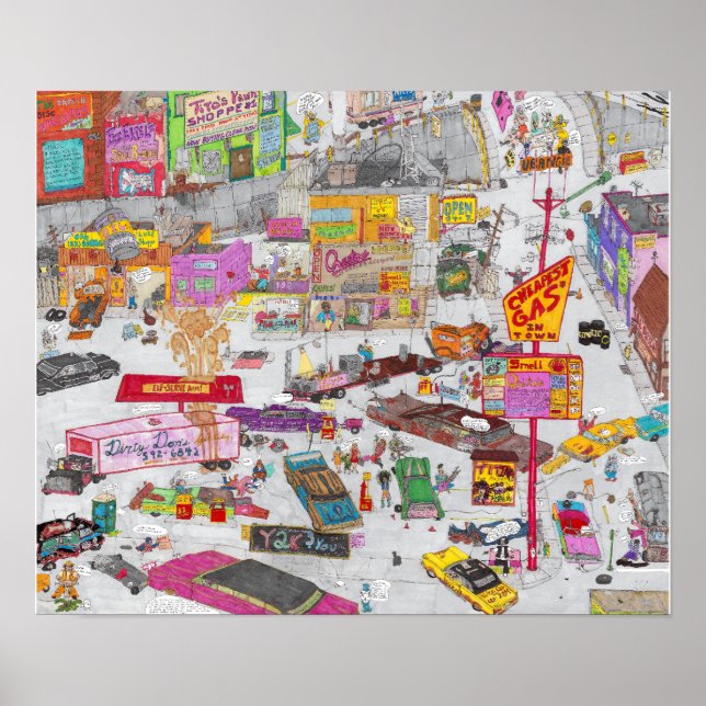 Poster do posto de gasolina de Quito (Frente)