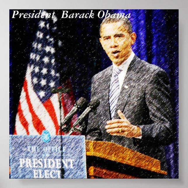 Poster do Presidente Barack Obama (Frente)