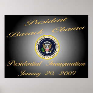 Poster do Presidente Obama Comemorativo de 40"x30"