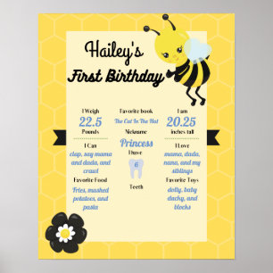 Poster do primeiro aniversario do Partido Bee Day