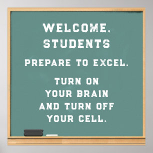 Poster do professor "desligar celular"
