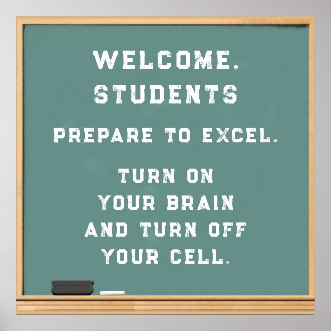 Poster do professor "desligar celular" (Frente)