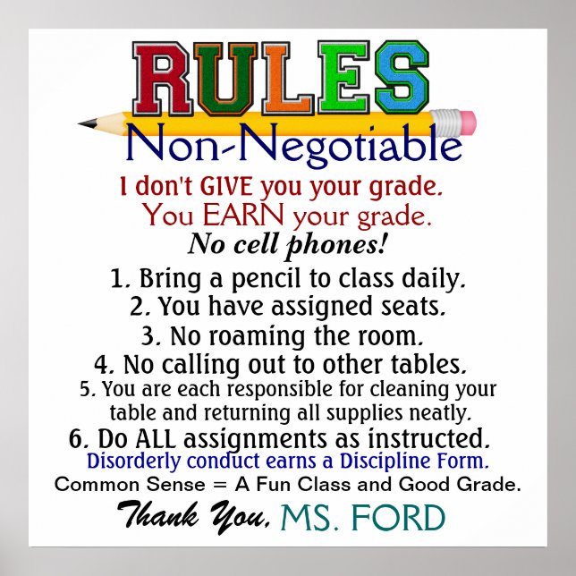 Poster do professor escolar - SRF (Frente)