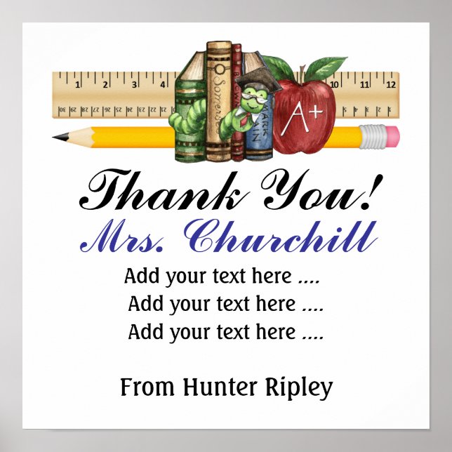 Poster do professor escolar - SRF (Frente)