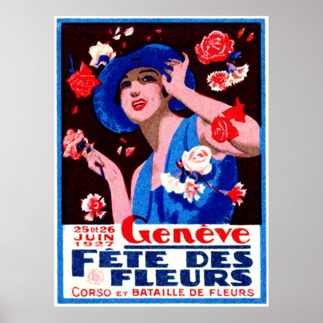 poster do Programa de Flores de Genebra 1927 (Frente)