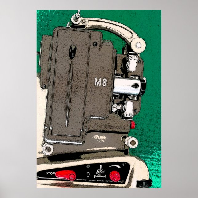 Poster do projetor de filmes Vintage (Frente)