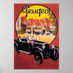 Poster do promocional do automóvel de Peugeot