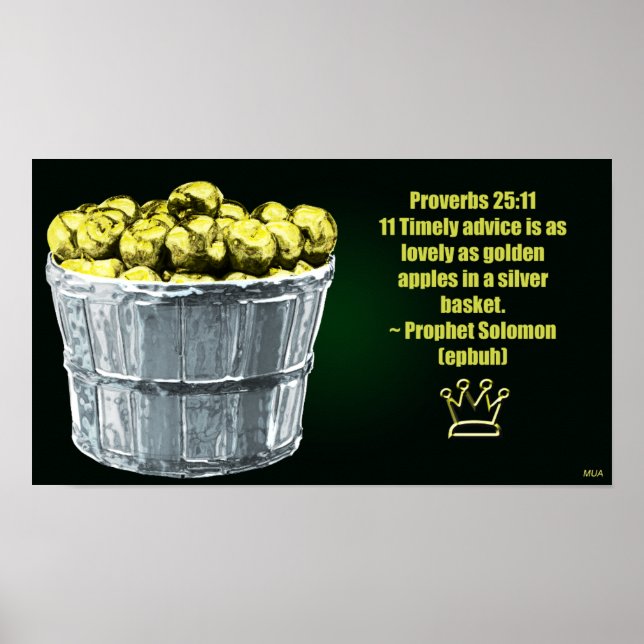 Poster do Provérbio 25:11 (Frente)