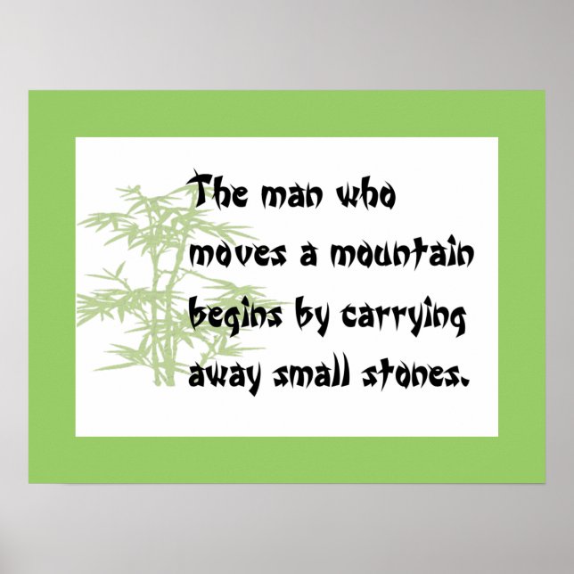 Poster do provérbio chinês (Frente)