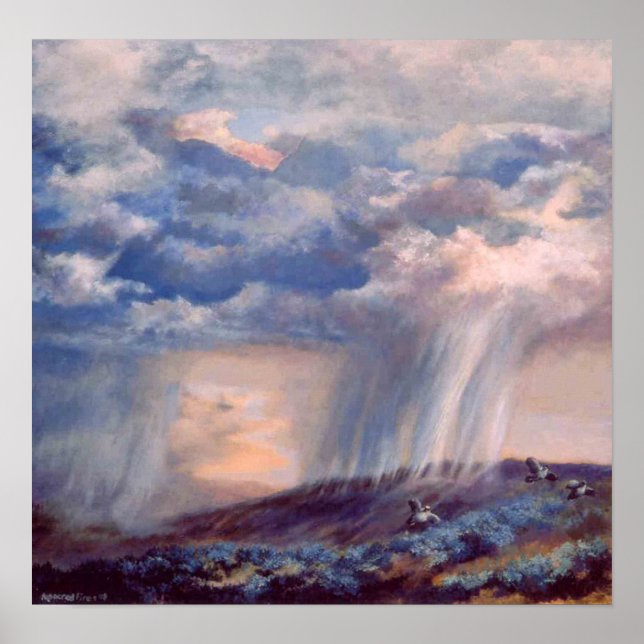 Poster do Quail Thunderstorm de Cor (Frente)