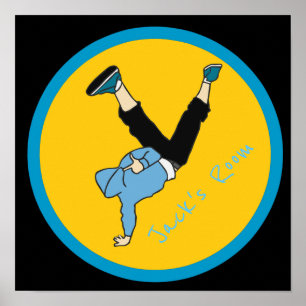 Poster do quarto de criança com dança Hip Hop