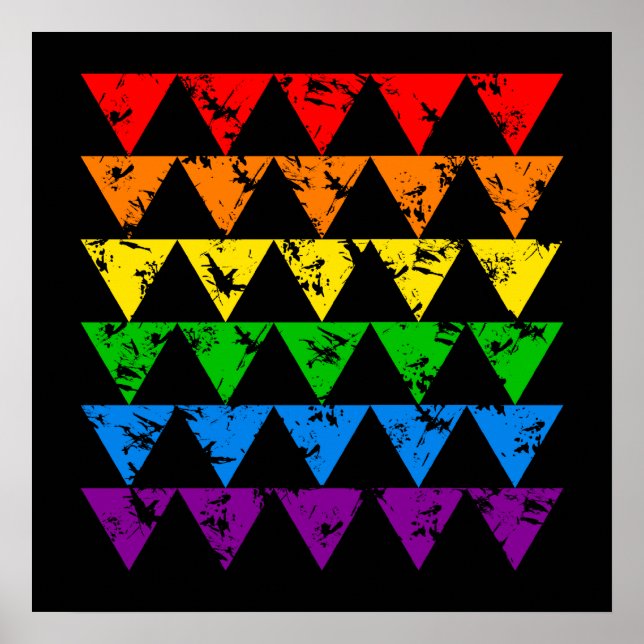 Poster do Rainbow Triangles - personalize! (Frente)