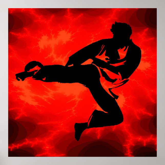 Poster do Red Lightning Homem das Artes Marciais (Frente)