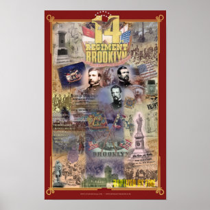 Poster do regimento de Brooklyn da guerra civil