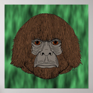 Poster do Retrato Bigfoot 2 (Tipo Humano)