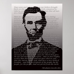 Poster do retrato do endereço de Abraham Lincoln