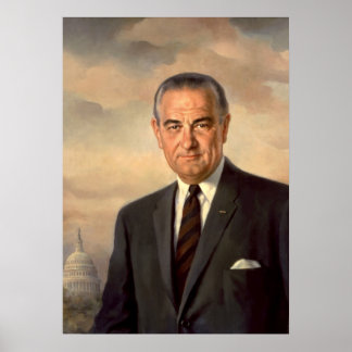 Poster do Retrato Oficial Lyndon Johnson