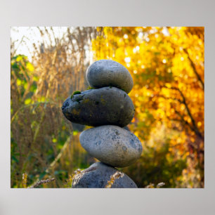 Poster do Rock Cairn Zen Wall