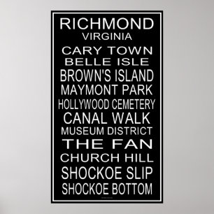 Poster do rolo do ônibus de Richmond Virgínia