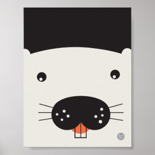Poster do rosto do protetor - 11" x 8,5"