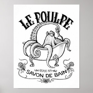 Poster do sabão de banho de Le Poulpe