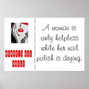 Poster do salão de beleza do prego