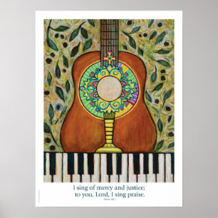 Poster do salmo 101, do Eucaristia e da música