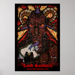 Poster Do "sanduíche cordeiro "